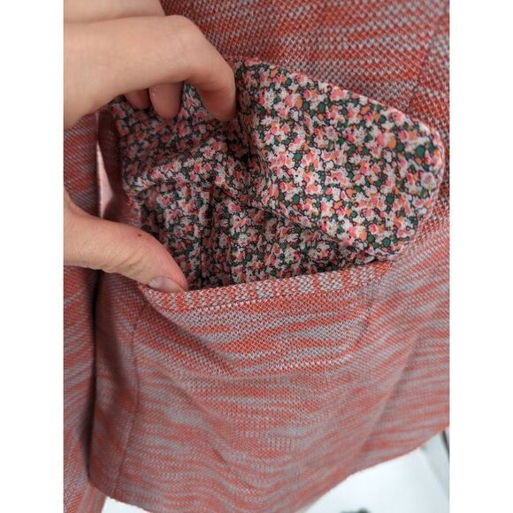 Cartonnier Women's Orange and Light Blue Printed Blazer Size Small - Picture 13 of 15